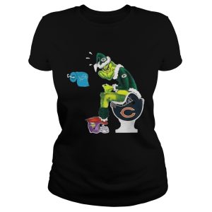 Green Bay Packers Grinch santa toilet shirt 1 Green Bay Packers Grinch santa toilet shirt 2