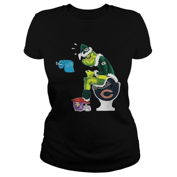 Green Bay Packers Grinch santa toilet shirt