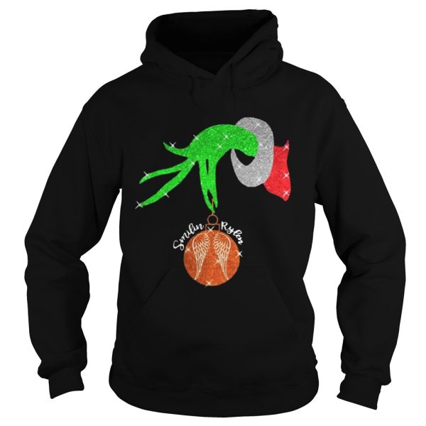 Grinch Hand Holding Ornament Smilin Rylean Shirt