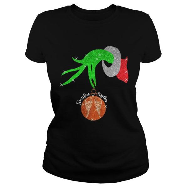 Grinch Hand Holding Ornament Smilin Rylean Shirt