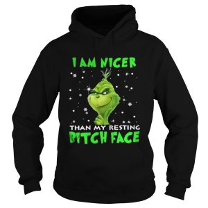 Grinch I am nicer than my resting bitch face shirt 1