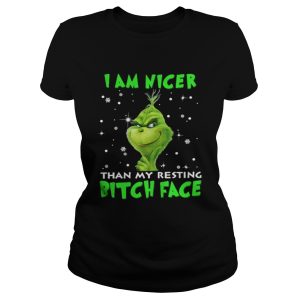 Grinch I am nicer than my resting bitch face shirt 1 Grinch I am nicer than my resting bitch face shirt 2
