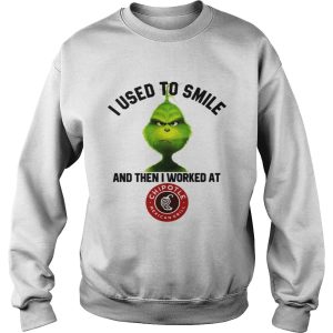 Grinch I used to smile and then I worked at Chipotle Mexican Grill shirt 3