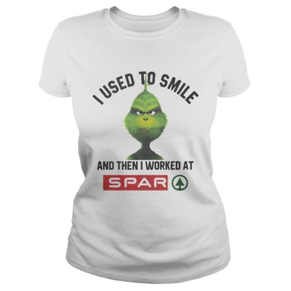 Grinch I used to smile and then I worked at Spar shirt