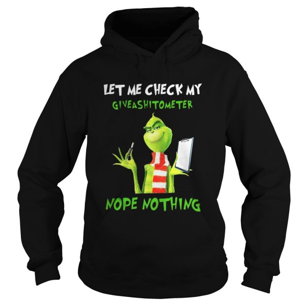 Grinch Let me check my giveashitometer nope nothing shirt