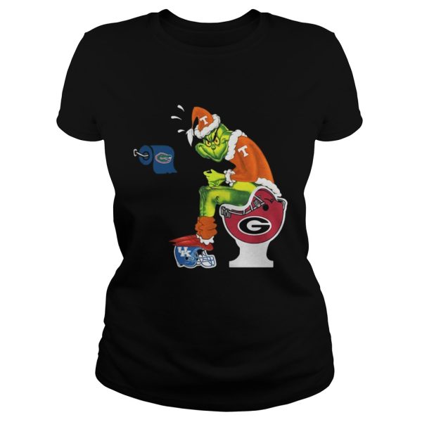 Grinch Santa Tennessee Volunteers toilet shirt