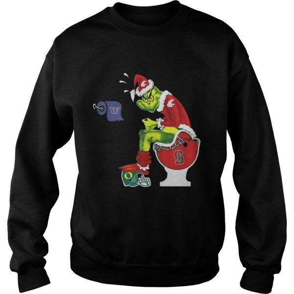 Grinch Santa Washington State toilet sweater