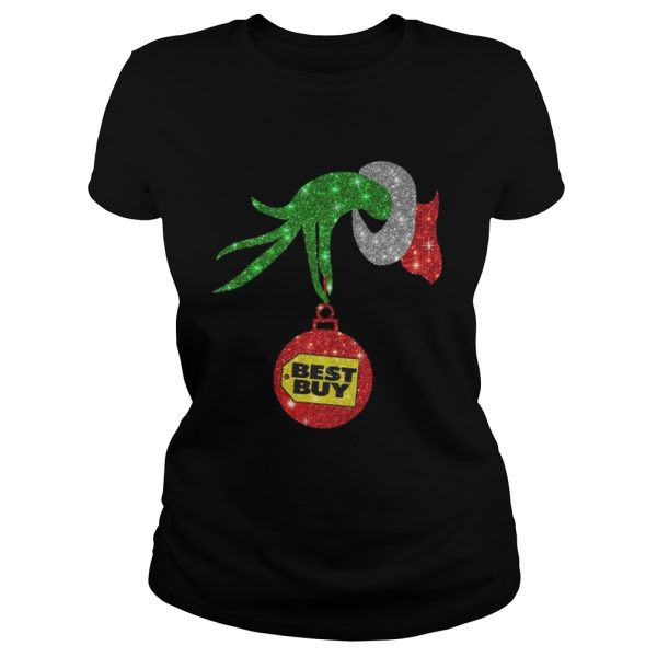 Grinch hand holding Best Buy ornament Christmas shirt