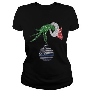 Grinch hand holding Ornament American Christmas shirt 2