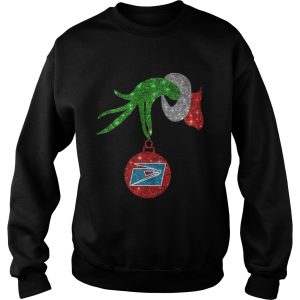 Grinch hand holding US postal service ornament shirt 3