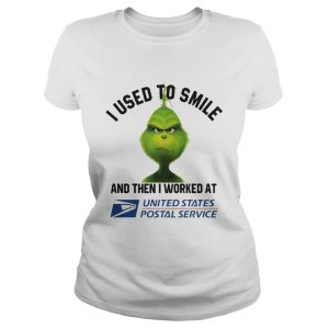 Grinch i used to smile and then i worked at united states shirt 2