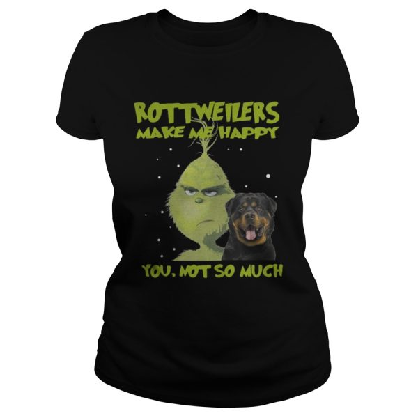 Grinch rottweilers make me happy Christmas shirt