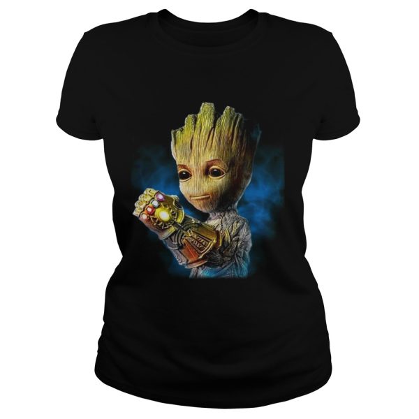 Groot with the infinity gauntlet shirts