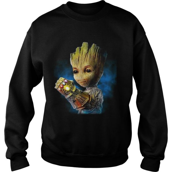 Groot with the infinity gauntlet shirts