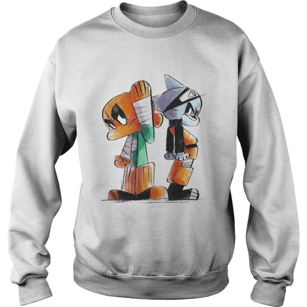 Gumball and Darwin as Naruto and Rock Lee shirt