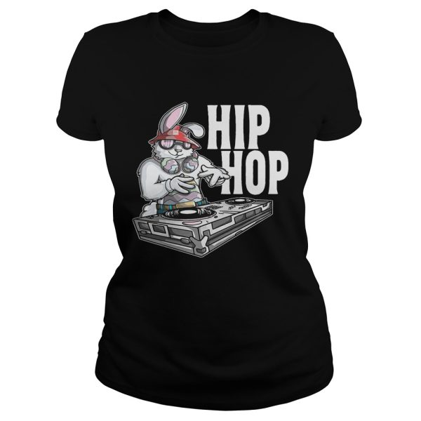 HIP HOP Bunny Easter Rabbit DJ Turntable Shirt