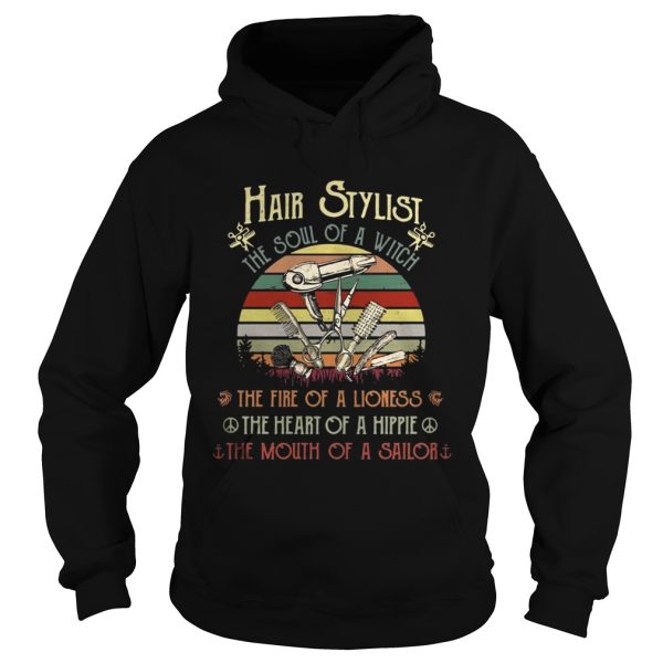 Hair stylist the soul of a witch the fire of a lioness vintage shirt