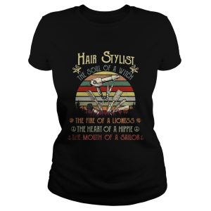 Hair stylist the soul of a witch the fire of a lioness vintage shirt 3
