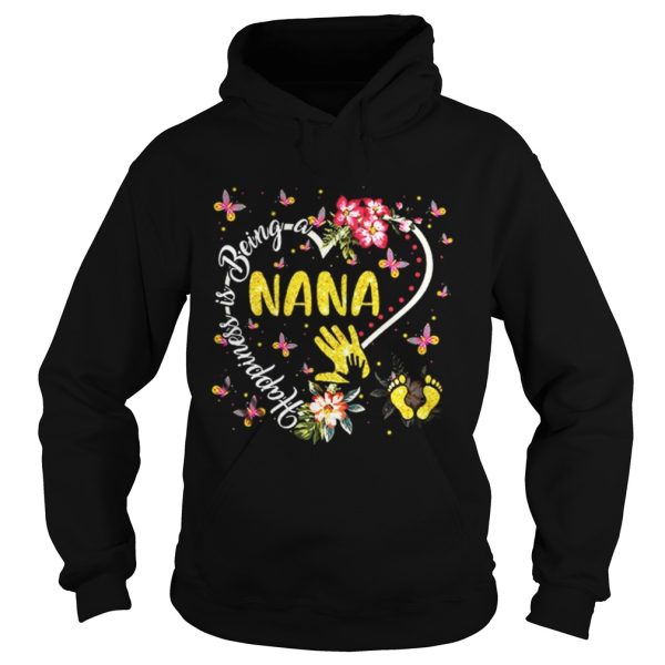 Happiness Is Being A Nana Black Shirt