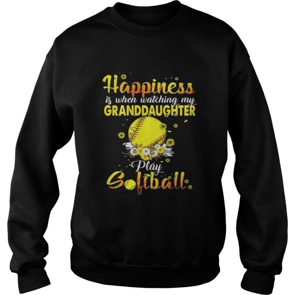 Happiness is when watching granddaughter play softball shirt