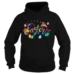 Happy Easter With Eggs Rabbits Decor T Shirt 2