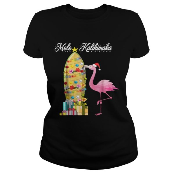 Hawaii Mele Kalikimaka Flamingo Hawaiian Christmas shirt