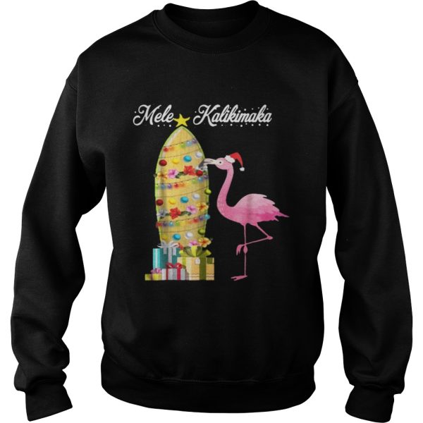 Hawaii Mele Kalikimaka Flamingo Hawaiian Christmas shirt