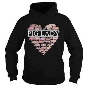Heart crazy pig lady T Shirt 2