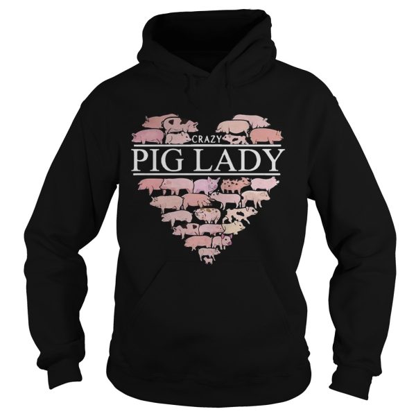 Heart crazy pig lady T-Shirt