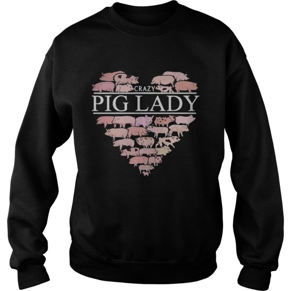 Heart crazy pig lady T-Shirt