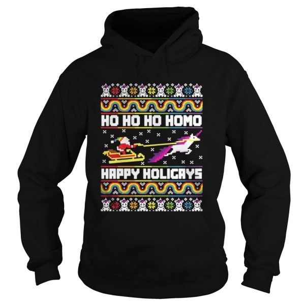 Ho Ho Ho Homo Happy Holigays Santa LGBT Shirt