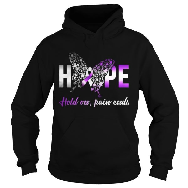 Hope hold on pain ends Breast Cancer Awarenes shirt