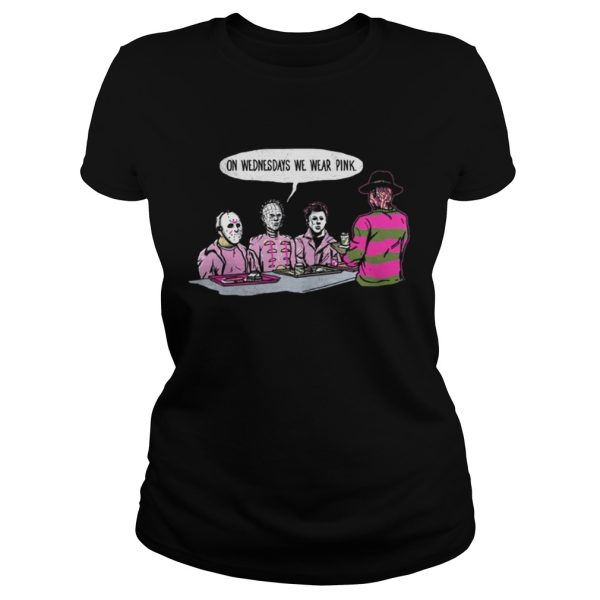 Horror Michael Myers on Wednesdays we wear pink shirt