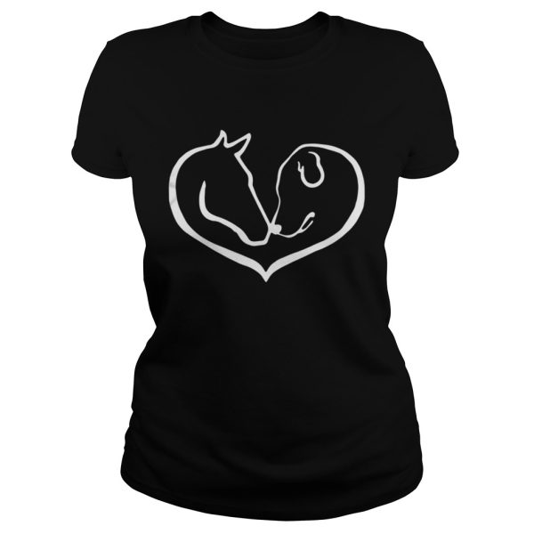 Horse and Dog Shape Of Heart shirt