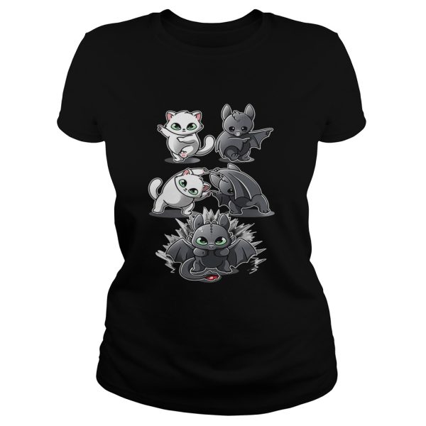 How to Train Your Dragon cat fusion bat Toothless shirt