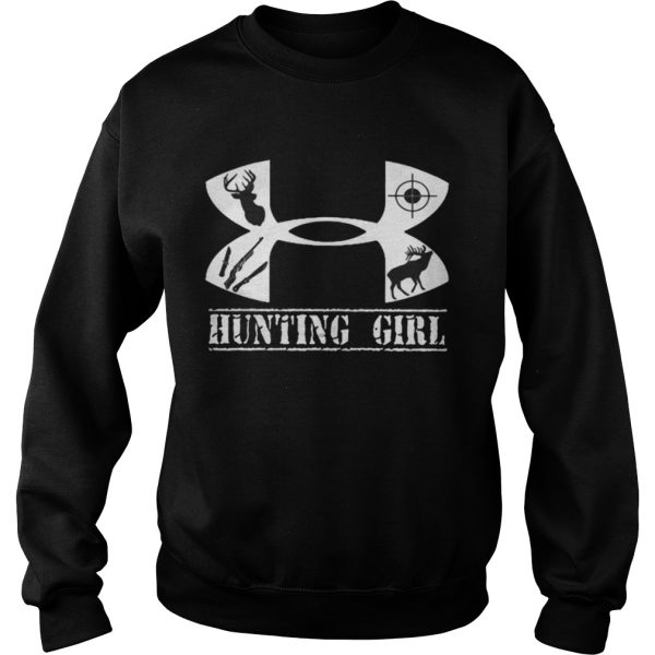 Hunting Girl under armour logo shirt