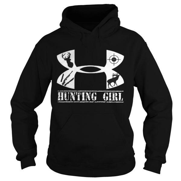 Hunting Girl under armour logo shirt