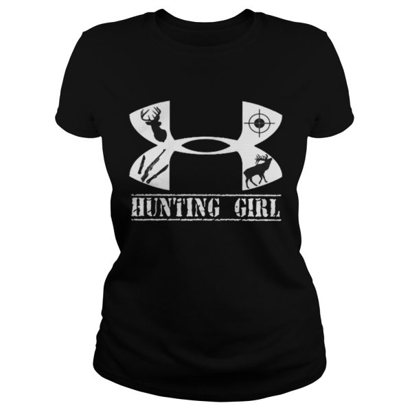 Hunting Girl under armour logo shirt