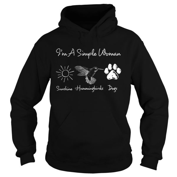 I’m A Simple Woman Sunshine Hummingbirds Dogs Shirt