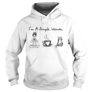 I'm a simple woman I like yoga coffee and cat shirt 3