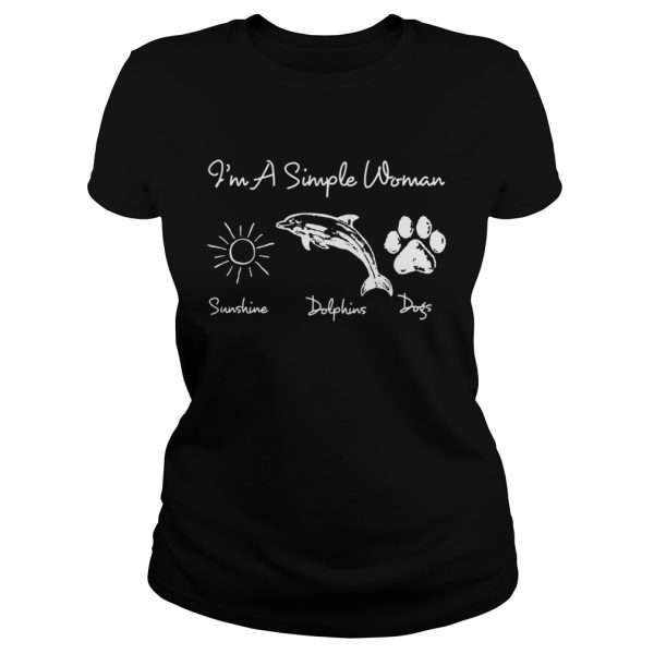 I’m a simple woman who loves sunshine, dolphin and dogs shirt