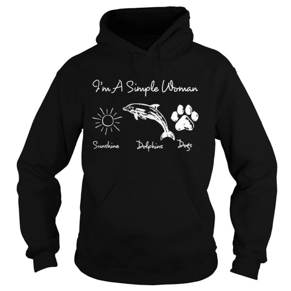 I’m a simple woman who loves sunshine, dolphin and dogs shirt