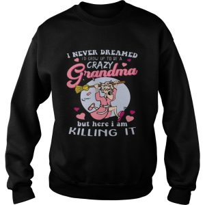 I Never Dreamed I'd Grow Up To Be A Crazy Grandma Funny Shirt 3