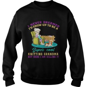 I Never Dreamed I'd Grow Up To Be A Super Cool Knitting Grandma T Shirt 3