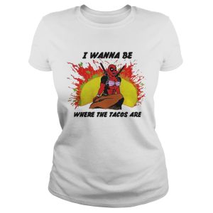 I Wanna Be Where The Tacos are Little Mermaid with Deadpool Shirt 2