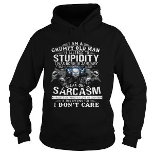 I am a Grumpy old man Im allergic to Stupidity shirt 1