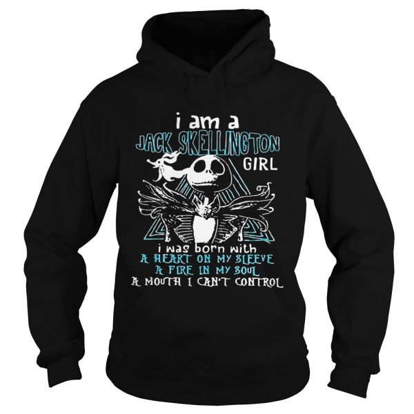 I am a jack skellington girl I was born with a heart on my sleeve shirt