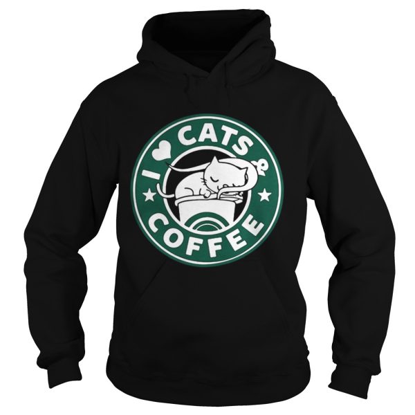 I love cats and coffee shirt