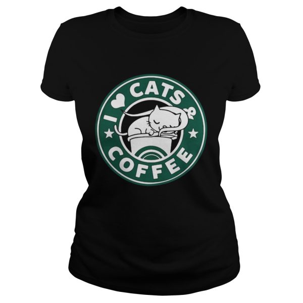 I love cats and coffee shirt