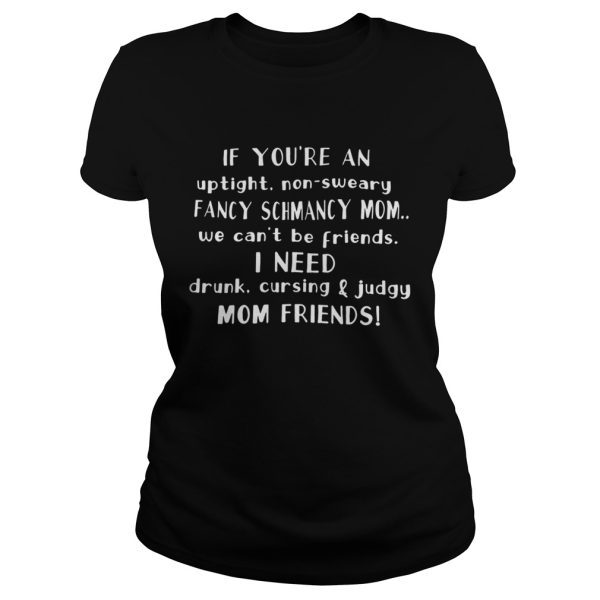 If you’re an uptight non sweary fancy schmancy mom we can’t be friends I need drunk shirt